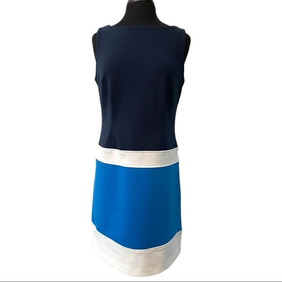 Laundry By Shelly Segal Colorblock Dress Sz 10 - Picture 1 of 13